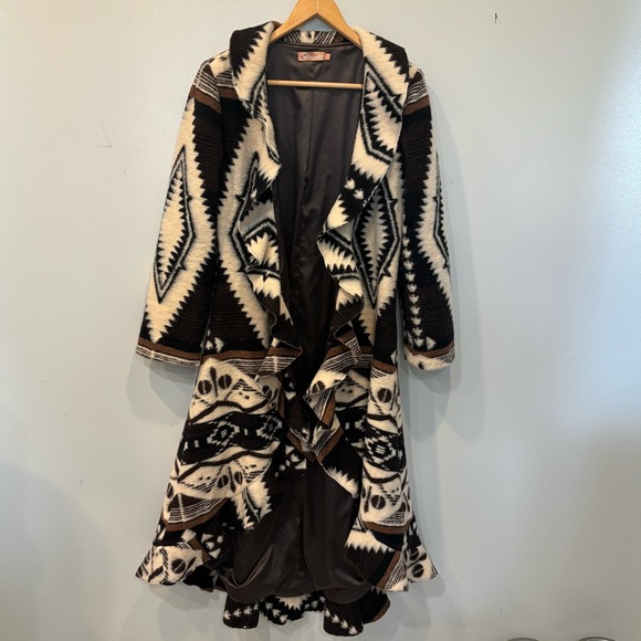 Bronté Jackets & Blazers - Bronté Aztec Wool Blend Lined Cardigan Jacket Women’s Size Small